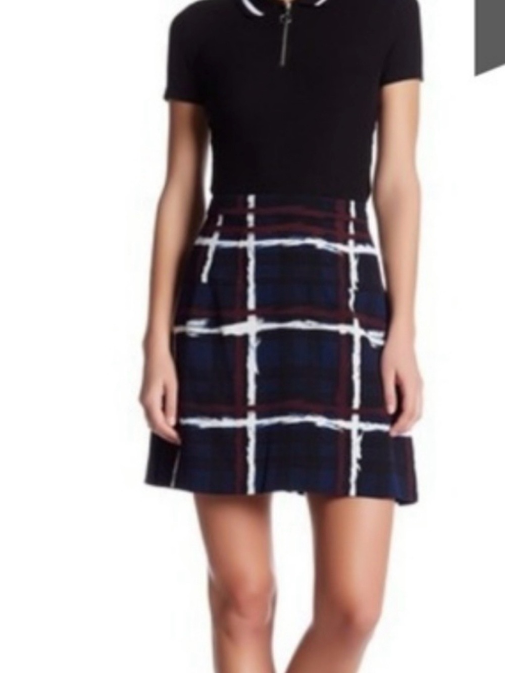 Marc by Marc Jacobs A-Line Skirt with Multicolor Printed Waistband